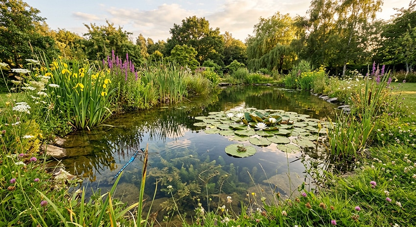 natuur-vijver Risultato: acqua limpida nel laghetto naturale