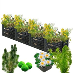 Biofilter mit 4 Türmen + Sauerstoffpflanzen Seerosen